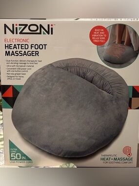 NIZONI Gray Electronic Heated Foot Massager